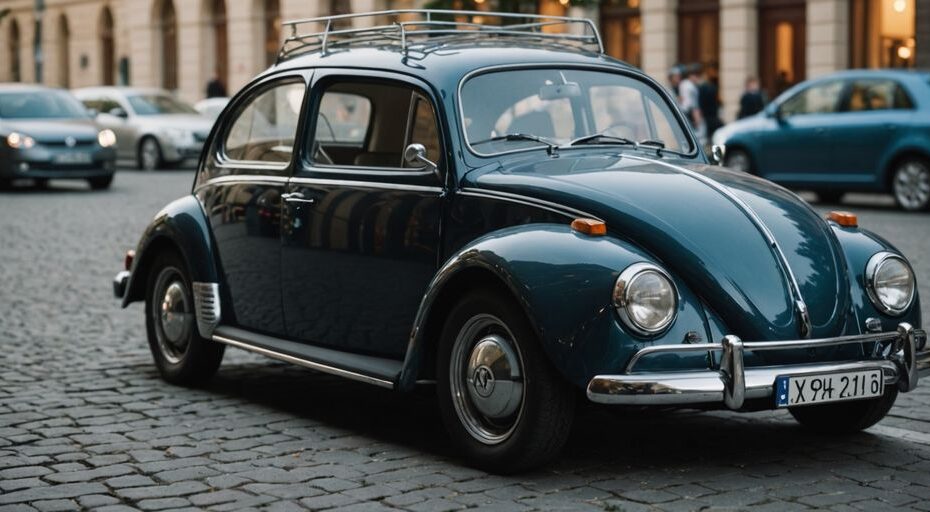 VW Käfer Motorhaube offen, Verkabelung sichtbar