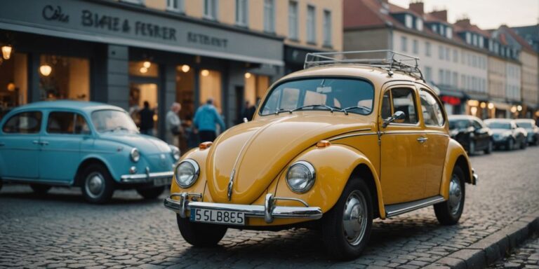 Restauriertes VW Käfer Armaturenbrett in makellosem Zustand.